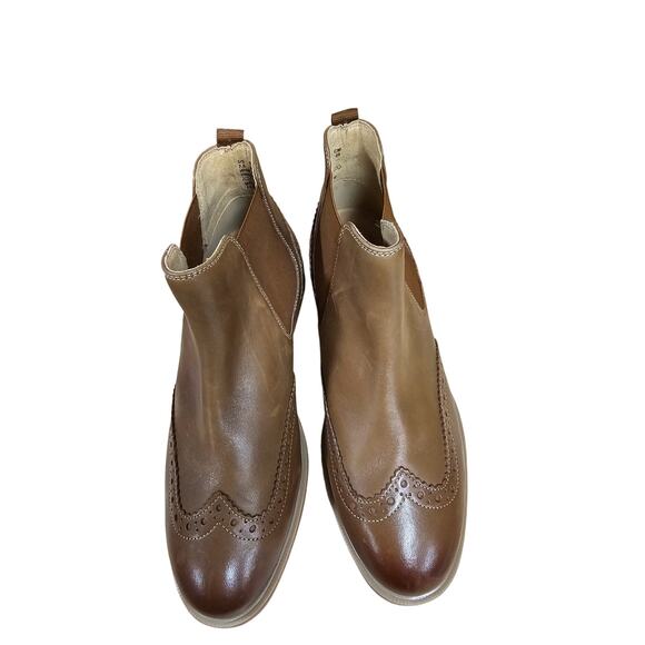 NWT Leather Hush Puppie Bailey Chelsea Boot Brown Booties Ladies Size 7.5 Wide - Picture 3 of 11